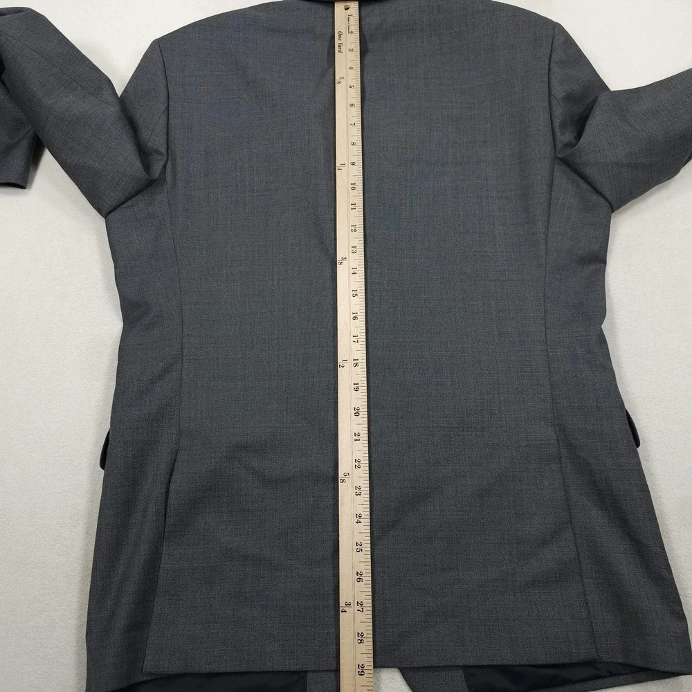 Banana Republic Blazer Mens 42R Gray Slim Fit Marzotto Wool Sport Coat Jacket